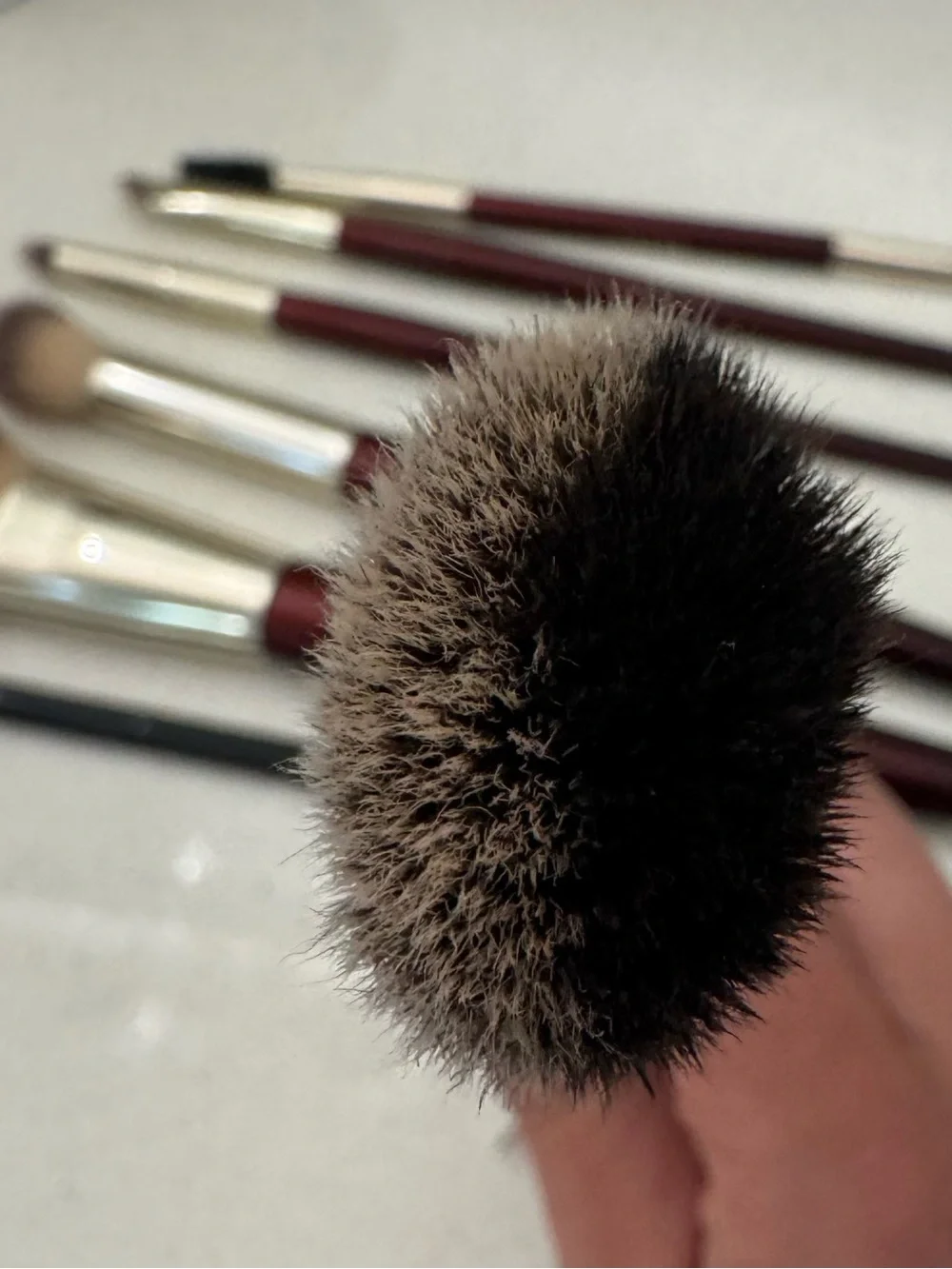 BK BEAUTY NIKKI LA ROSE and Sephora Brush Set - Burgundy & Black Handles